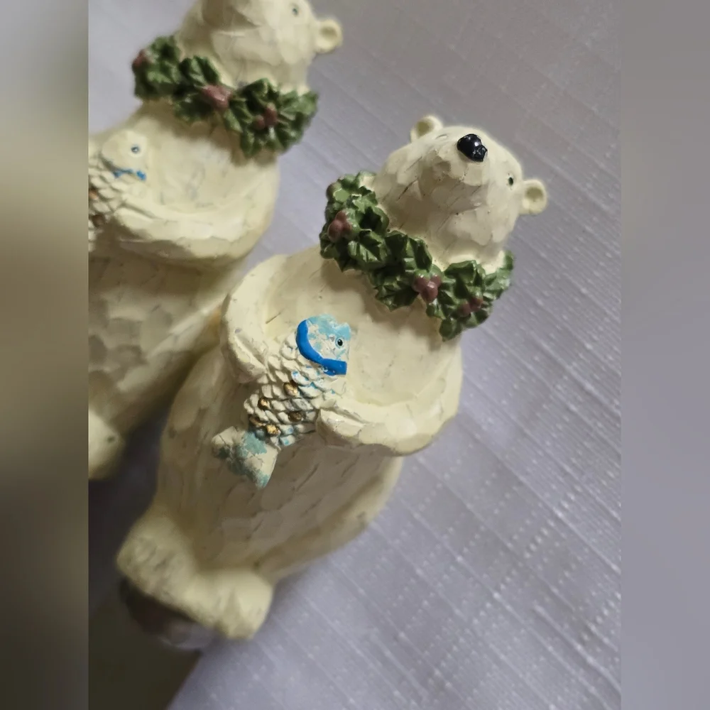 Foreside Set of 4 Small Spreading Knives/ Spreaders With Polar Bear Winter Theme